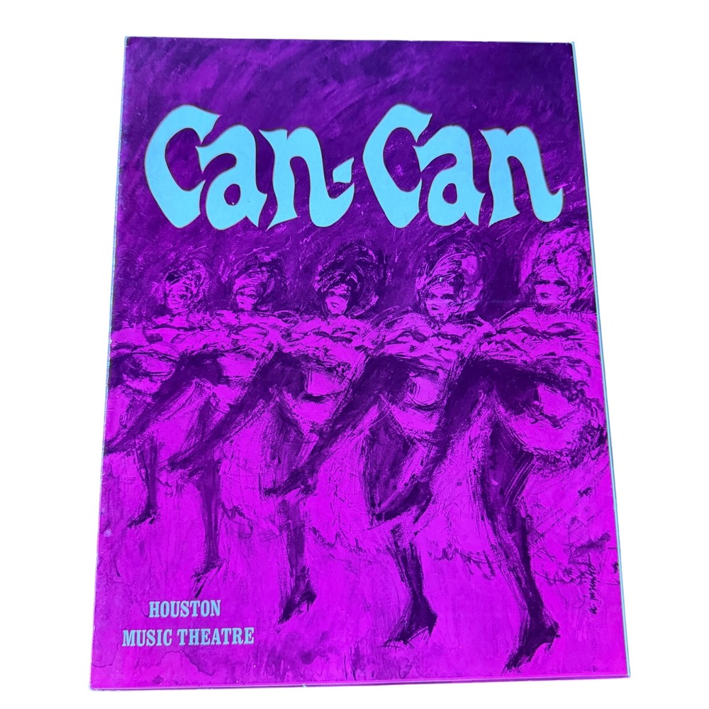 VTG Can-Can Souvenir Program Houston Music Theatre Ann Miller Rock Hudson